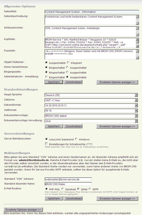 Optionen - Basic